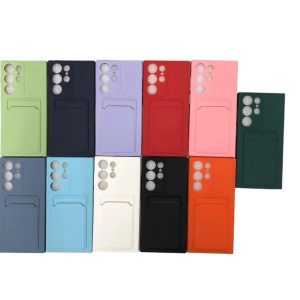 Estuches Tarjetero Silicon + Protector de Camara Surtido