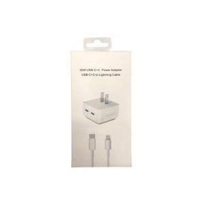 Cargador iPhone Tipo C 35W Sin Logo 2 en 1