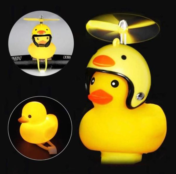 Pato con casco y luz led bicicleta/motocicleta - Imagen 2