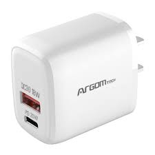 CARGADOR ARGOM FAST CHARGE DE PARED  USB TYPE-C ARG-AC-0115WT