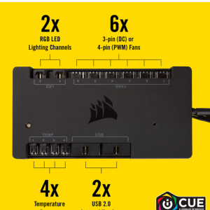 CONTROLADOR CORSAIR DE LUCES Y ABANICO PRO ICUE CL-9011110-WW