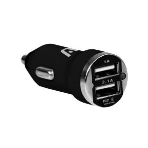 CARGADOR ARGOM USB PARA AUTO 2 PUERTOS ARG-AC-0102BK