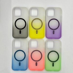 Estuche Magsafe color escarchado