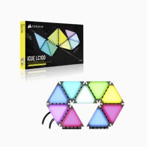 PANELES DE ILUMINACION PARA CASE CORSAIR MINI TRIANGULO iCUE LC100 KIT DE 9 CL-9011114-WW