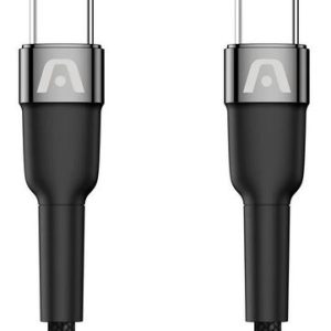CABLE ARGOM DURA SPEED 65W PD FAST CHARGE TYPE- C TYPE-C NYLON BRAIDED 1.8M/6FT BLACK ARG-CB-0047BK