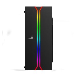 CASE GAMING  X-LION N3-391 E010-161 TEMPERED  GLASS SIDE PANEL BLACK USB 2.0*2 +USB 3.0*1+ HD AUDIO+RGB STRIP