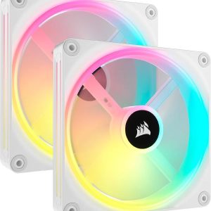 ABANICO CORSAIR QX140 140MM RGB PWM SISTEMA ICUE INCLUIDO HUB WHITE CO-9051008-WW