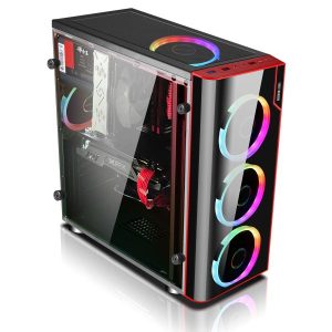 CASE GAMING  EAGLE WARRIOR H410 GLASS + PANEL FRONTAL ACRILICO CG06Z3RA001C USB + HD AUDIO + USB 3.0 3FAN ARGB