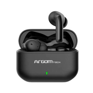AUDIFONO ARGOM TRUE WIRELESS EARBUDS SKEIPOD E85 ENC IPX5 BLACK ARG-HS-5085BK