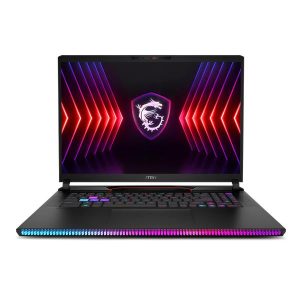 LAPTOP GAMING MSI RAIDER GE78 HX 14VHG 17" I9-14900 32GB (16GB X 2) 2TB T.V. RTX4080 DDR6 12GB WIN 11 PRO ESPAÑOL NEGRO 9S7-17S151-818