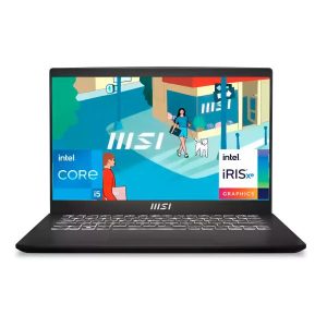 LAPTOP MSI MODERN 14 C13M-1078XCR 9S7-14J112-1078 14" I5-1335U 8GB ONBOARD 512GB SSD BLACK SIN SISTEMA OPERATIVO-SPANISH