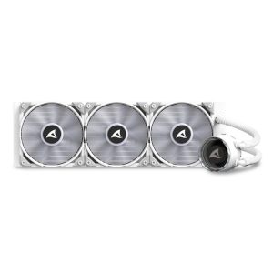 ENFRIAMIENTO LIQUIDO SHARKOON S90 RGB AIO 360MM LOGOTIPO GIRATORIO RGB BLANCO 4044951038619