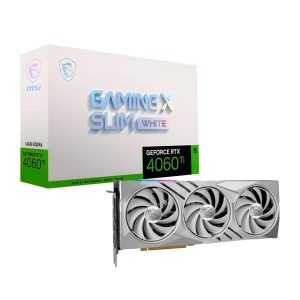 TARJETA DE VIDEO MSI GEFORCE RTX4060 TI GAMING X SLIM WHITE 16G 912-V517-201