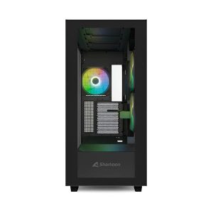 CASE SHARKOON REBEL C60 RGB MEDIA TORRE ATX FRENTE Y PANEL LATERAL DE VIDRIO TEMPLADO 4 VENTILADORES RGB LED NEGRO 4044951040032