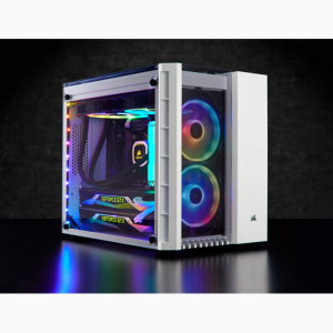CASE CORSAIR CRYSTAL SERIES 280X RGB TEMPERED  GLASS MICRO ATX WHITE CC-9011137-WW