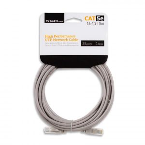 CABLE ARGOM DE RED  CAT5E 16.4F/ 5M GRIS ARG-CB-1504