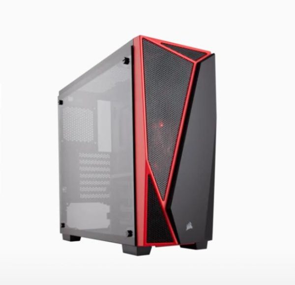CASE CORSAIR CARBIDE SERIES SPEC-04 TEMPERED  GLASS MID TOWER BLACK/RED  CC-9011117-WW
