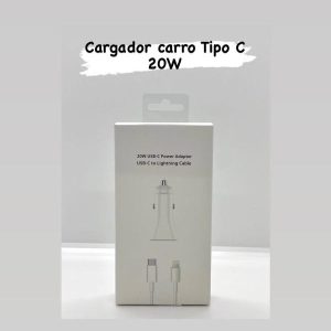 Cargador Carro 20W Tipo C a Lightning