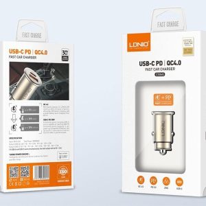 Cargador para auto LDNIO C506Q Lightning 30W