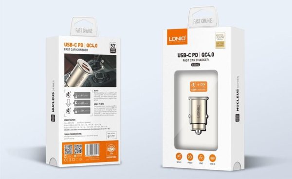 Cargador para auto LDNIO C506Q Lightning 30W