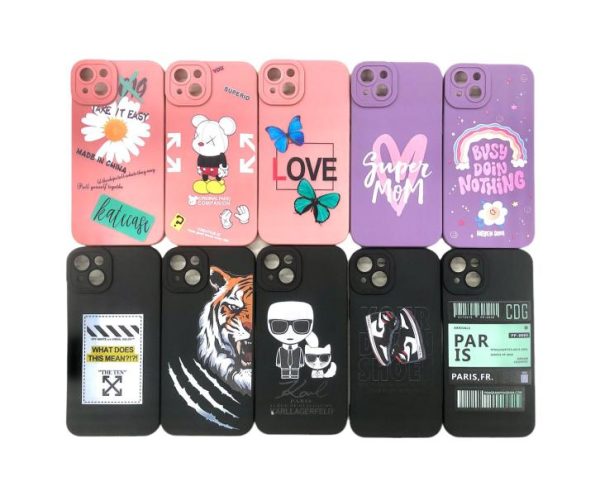 Estuche Silicon Decorado con protector de camara